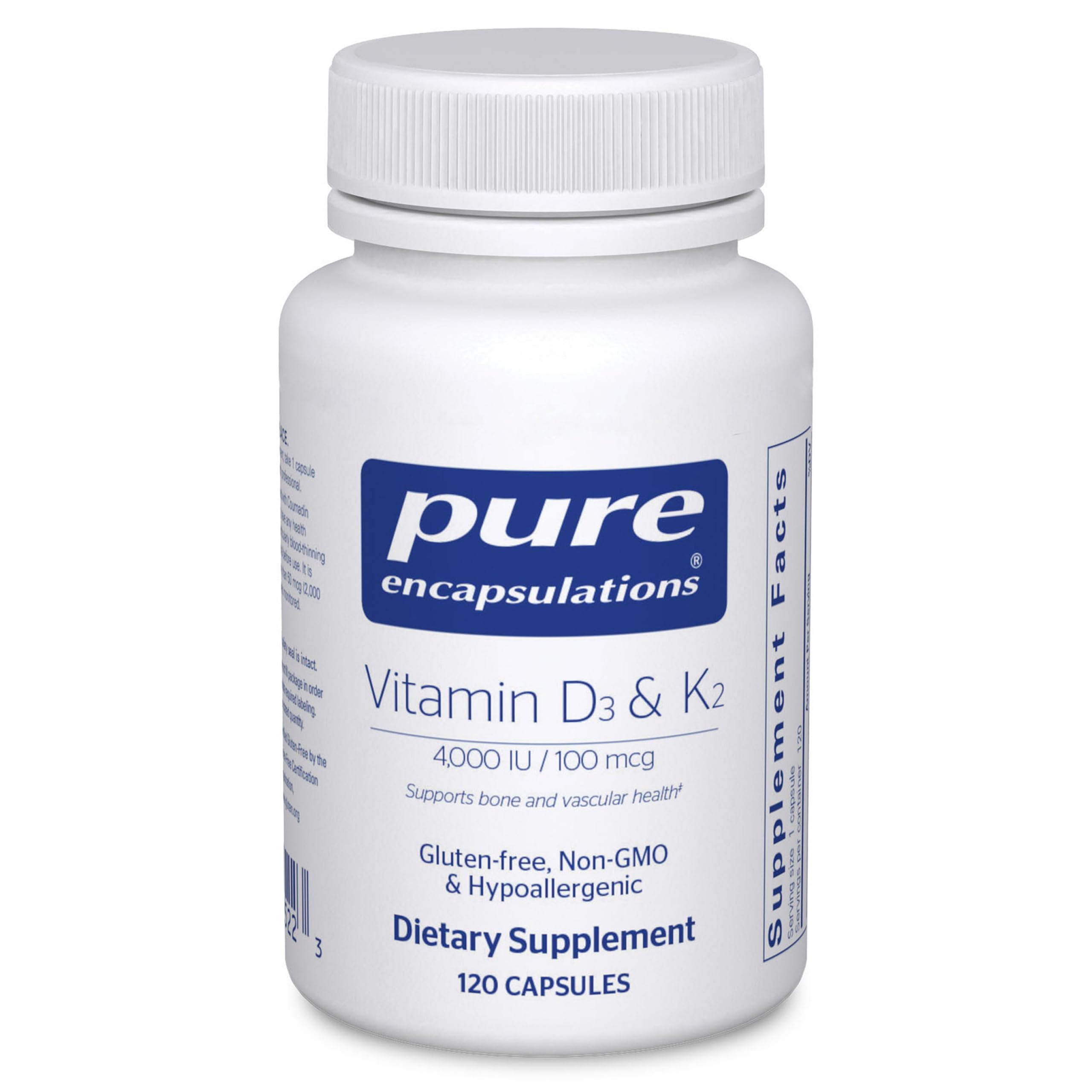 Vitamin D3 & K2 Supplement – Bone & Immune Support, 120 Caps