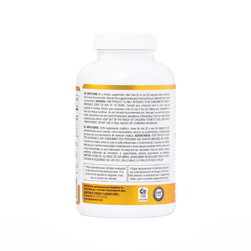 Adaptogen Energy Supplement with Ashwagandha & Rhodiola – 180 Capsules
