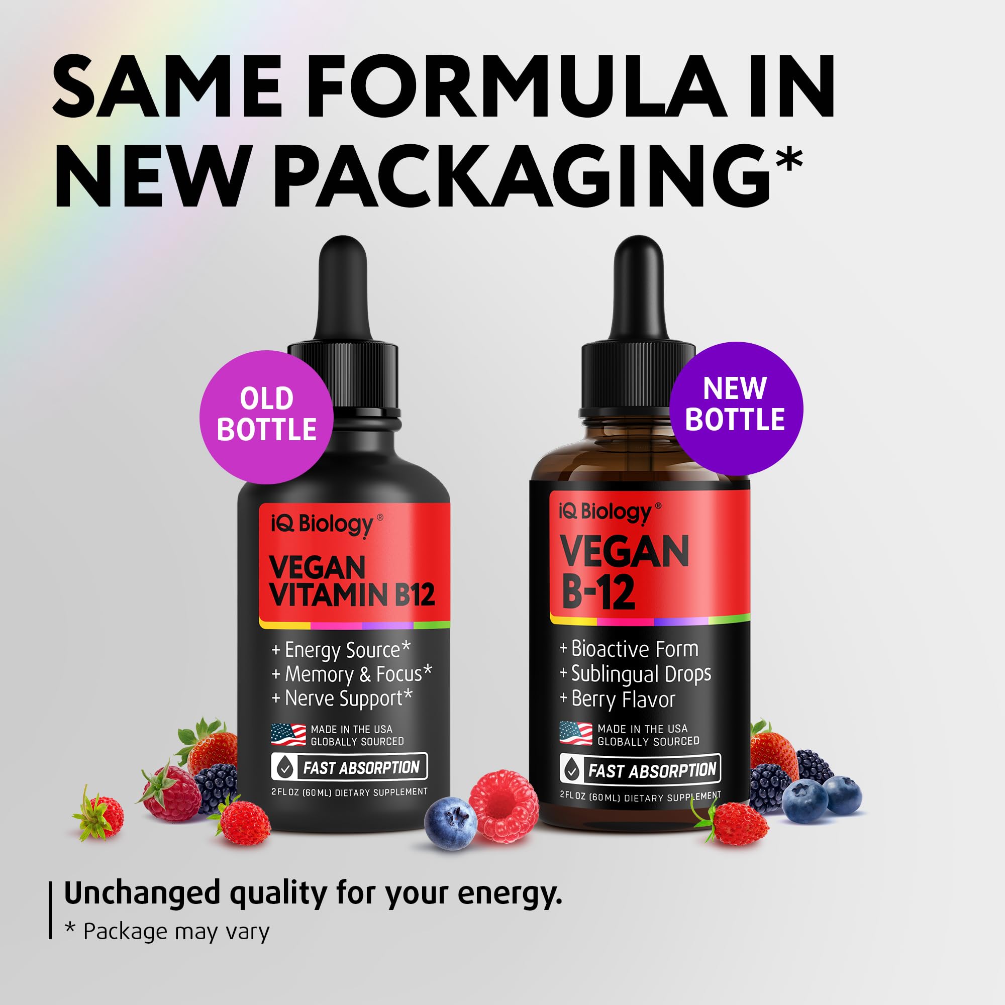 Vitamin B12 Liquid Drops 5000 mcg – Energy & Nerve Support, 60 Servings