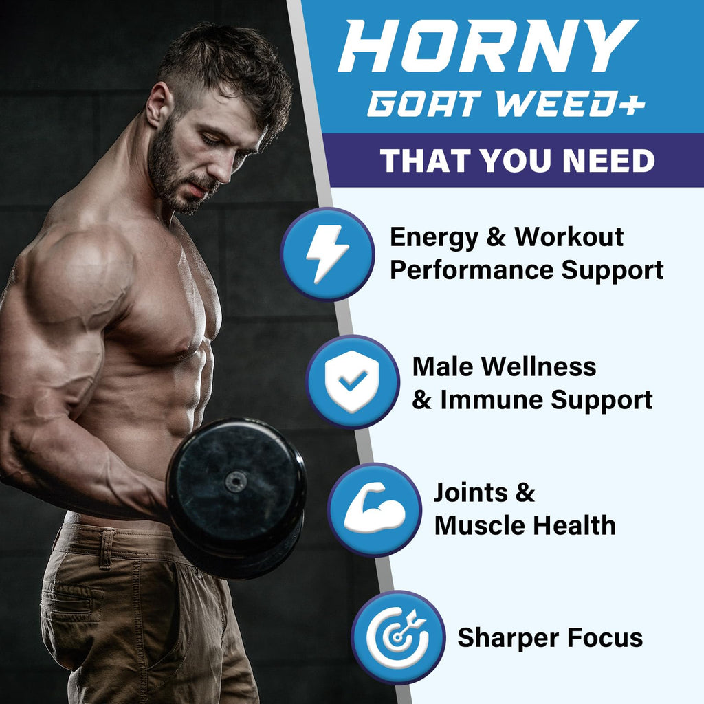 Horny Goat Weed Complex Capsules for Libido, Stamina & Energy Support 60 Ct