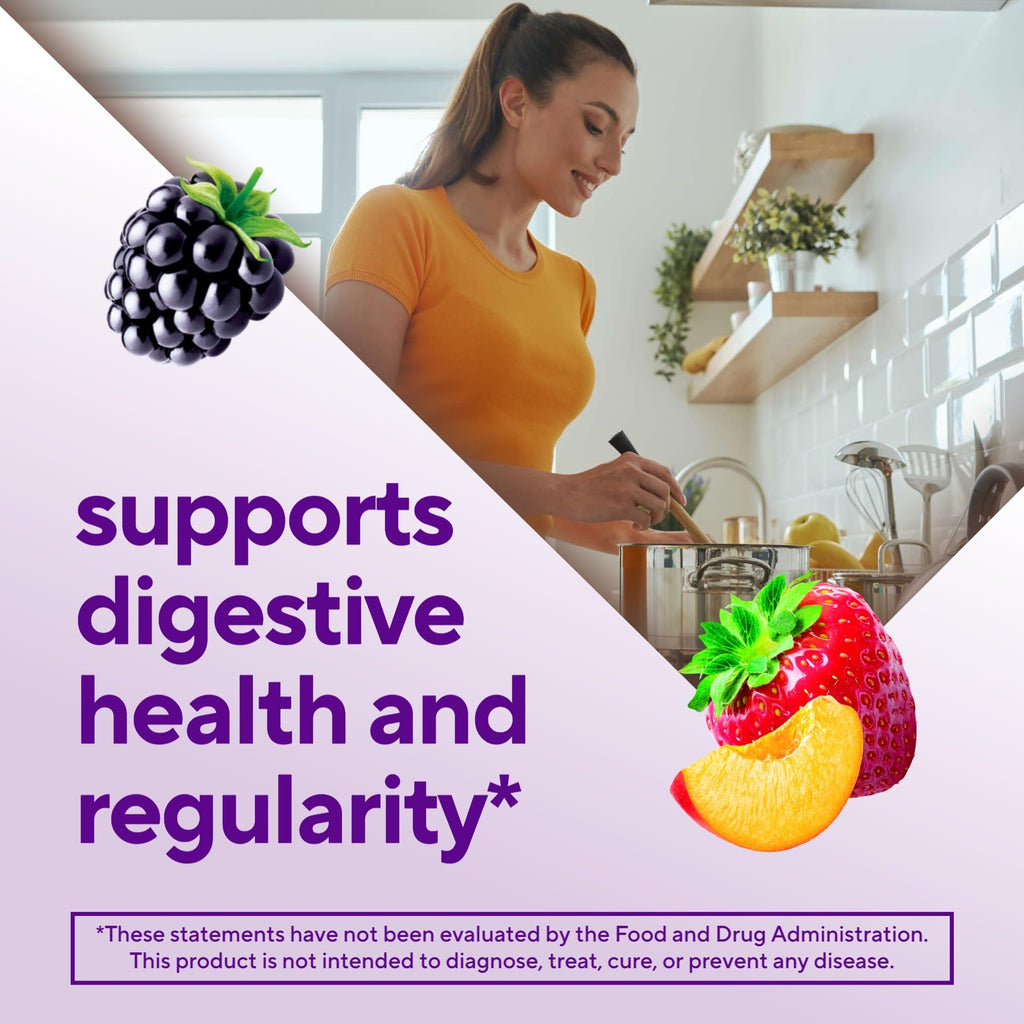Fiber Gummies with Prebiotics – Digestive Support, 90 Count