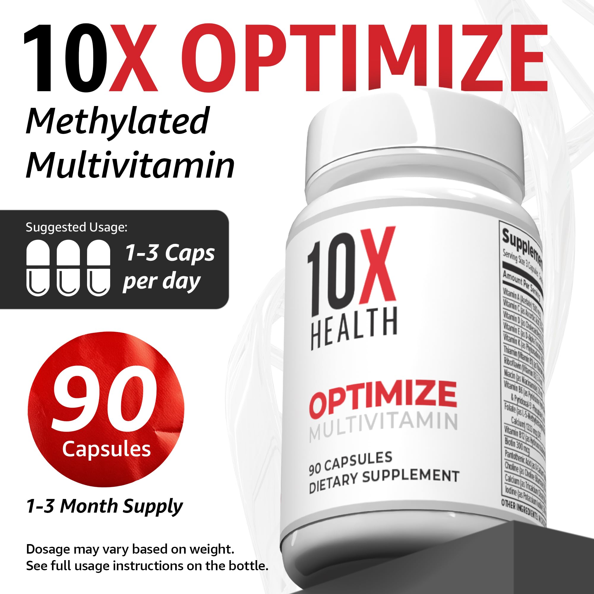 Men's Methylated Multivitamin – 34-in-1, B12, 5-MTHF, NAC, Methyl B Complex, 90 Capsules
