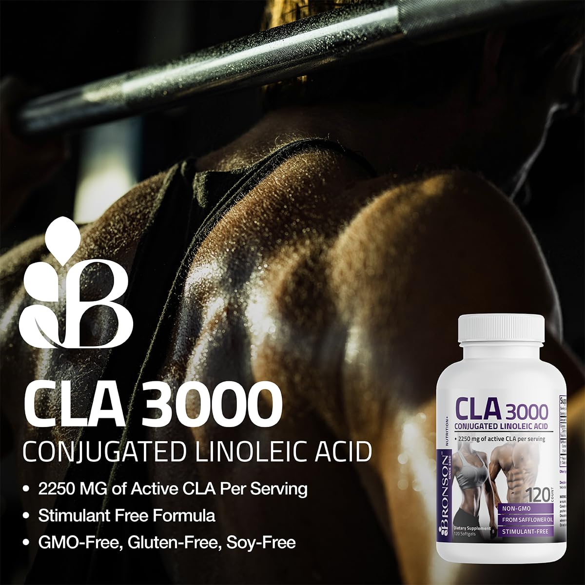 CLA 3000mg Softgels for Weight Management & Lean Muscle Support 120 Ct