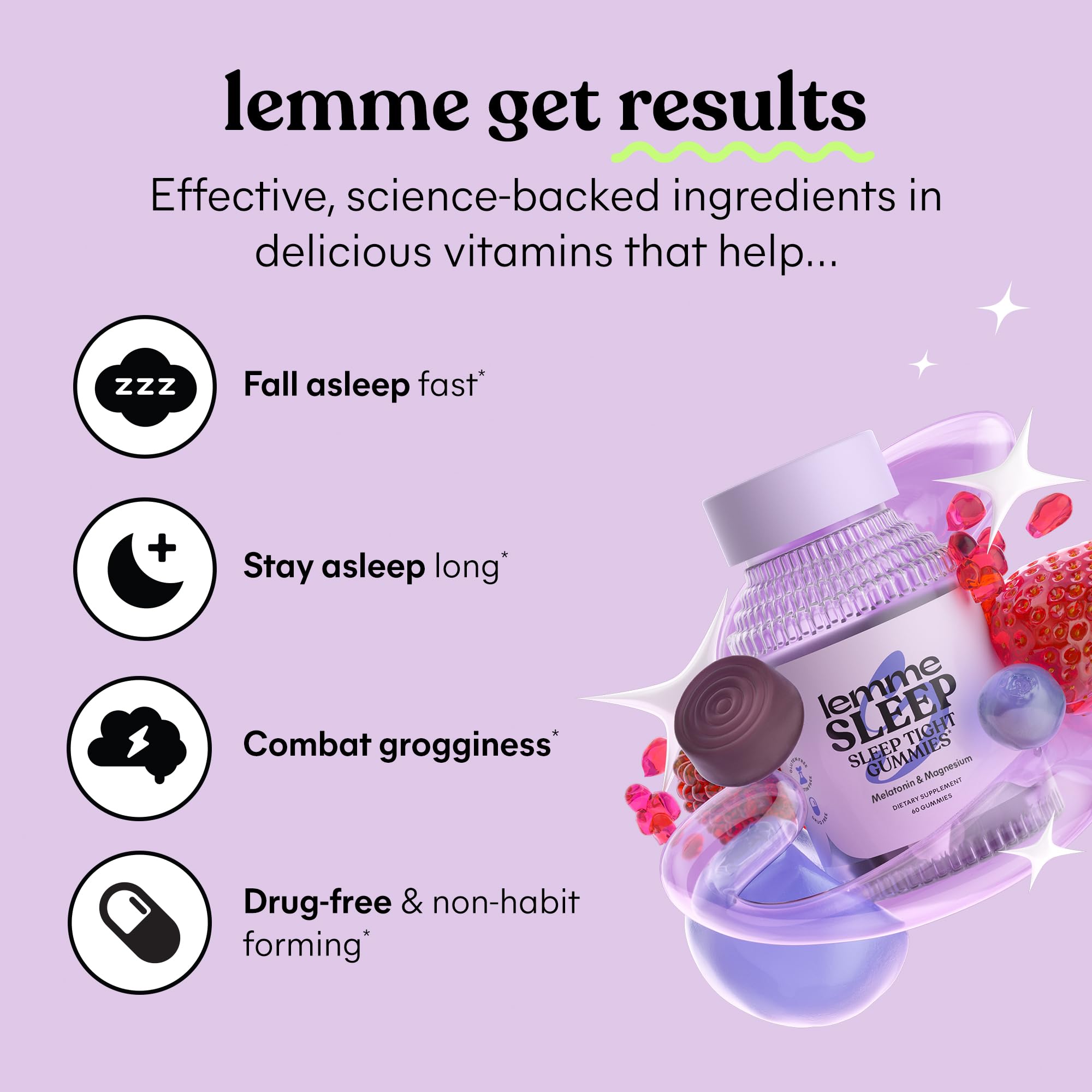 Melatonin Sleep Gummies 5mg with Magnesium & L-Theanine – 60 Count