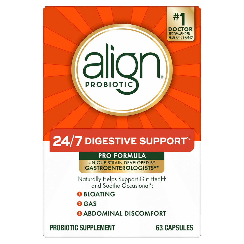 Probiotic Capsules for Digestive Health – Bloating Relief, 63 Count