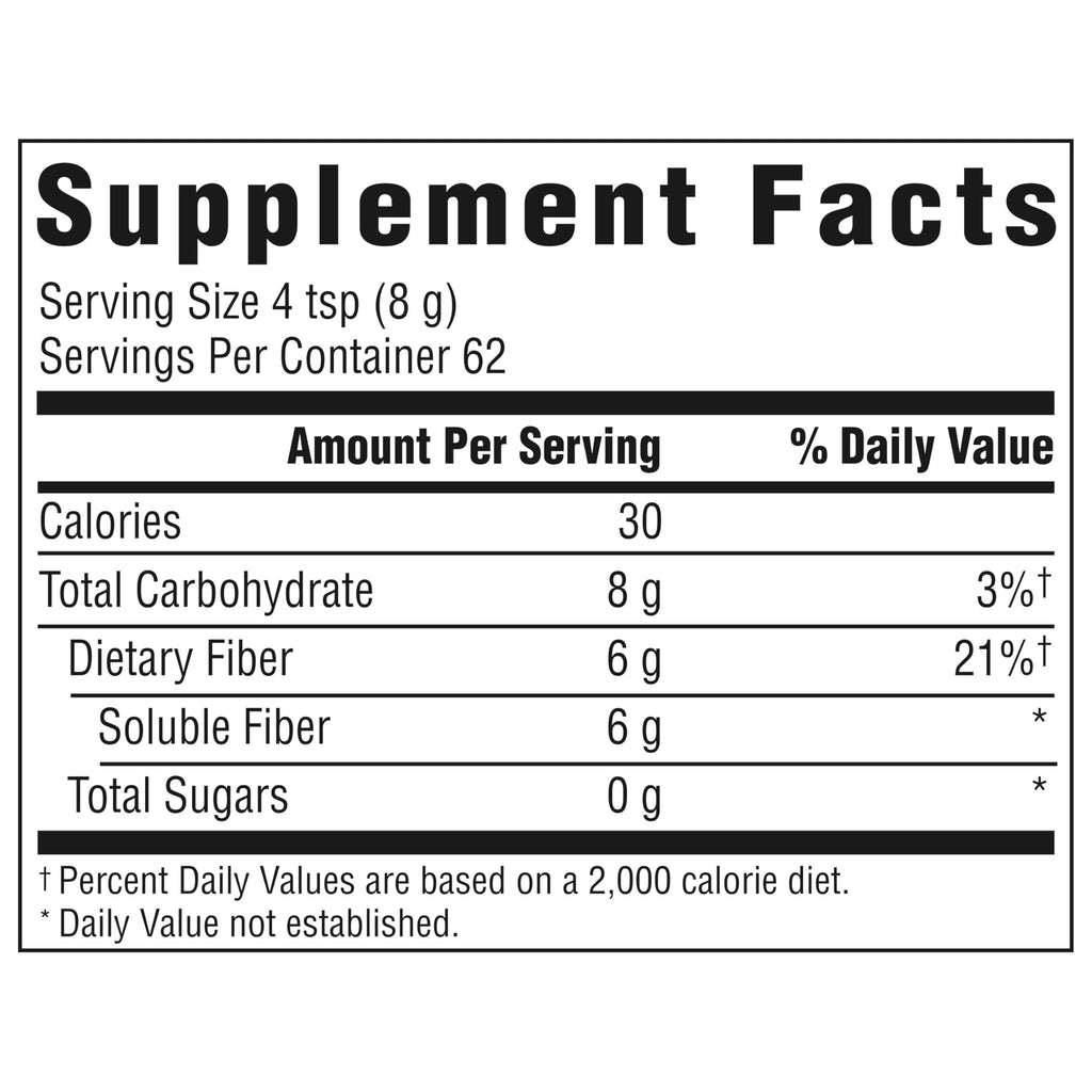 Prebiotic Fiber Powder – Digestive Health Support, 250 Servings
