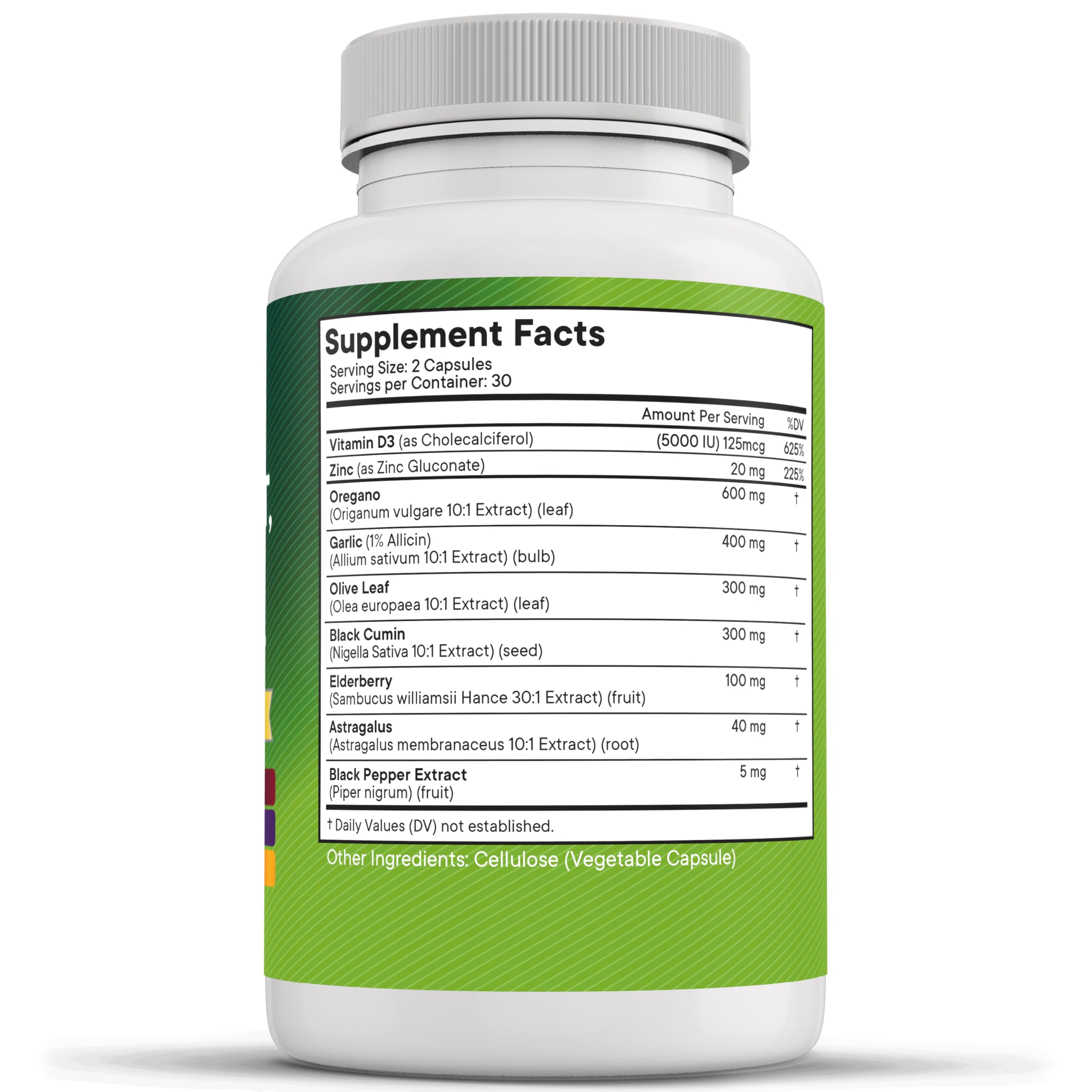 Oregano Oil Capsules with Garlic & Olive Leaf for Immune Support 120 Ct