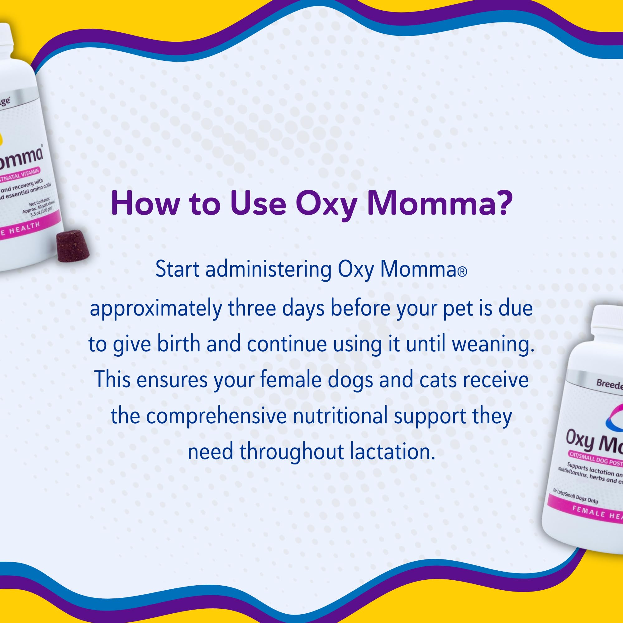 Postnatal Vitamin Soft Chews for Lactating Dogs & Cats – 40ct