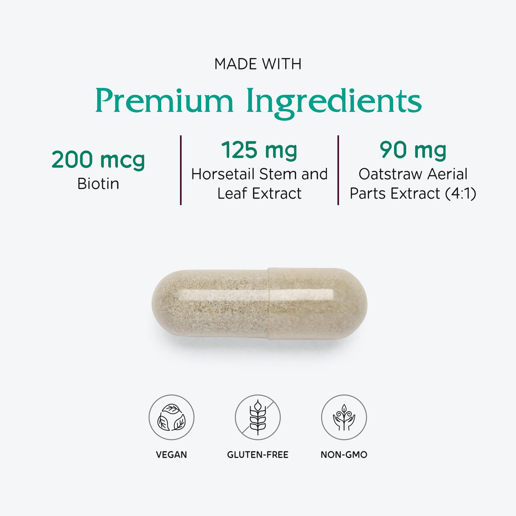 Hair Skin Nails Support Vegan Vitamins 60 Capsule