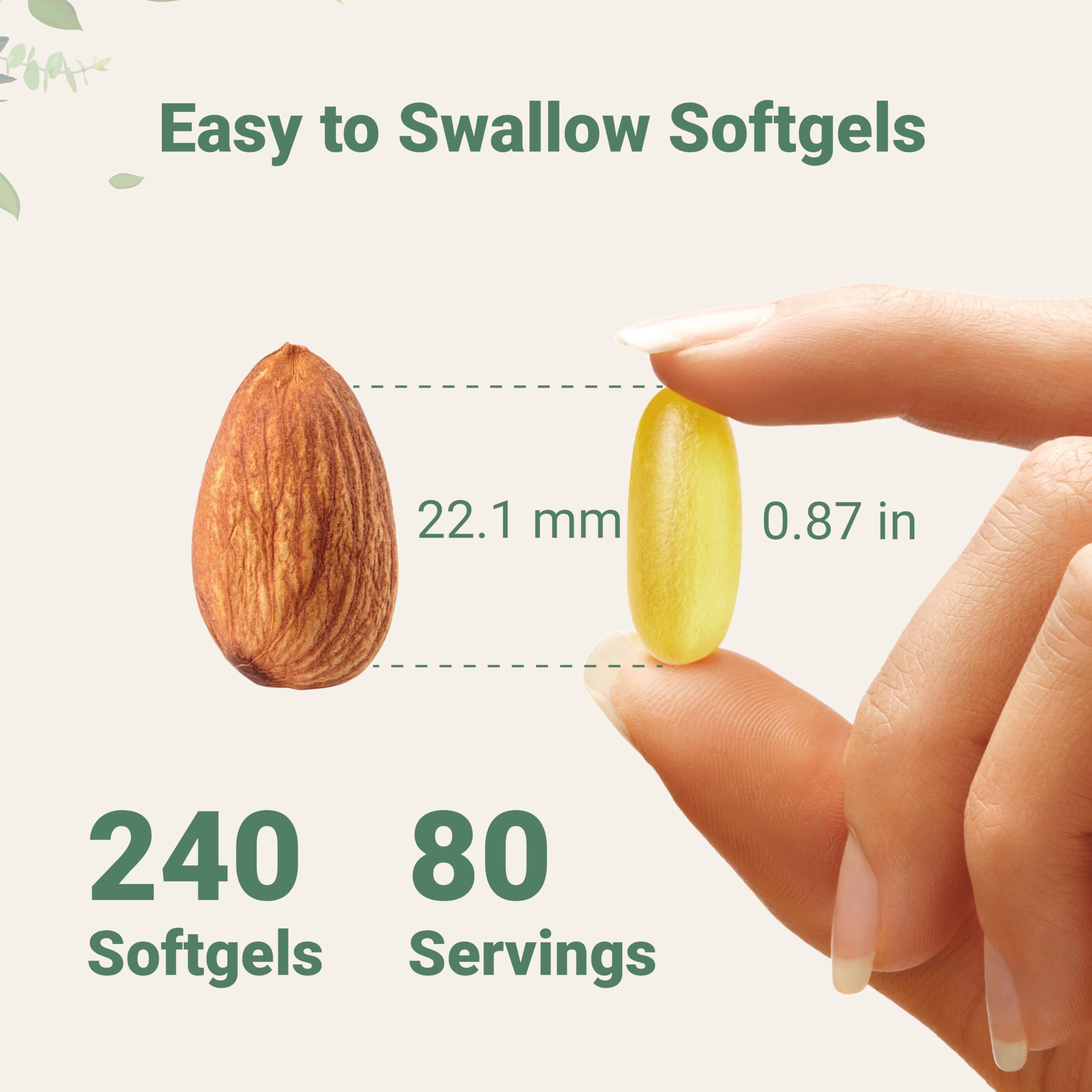 Omega-3 Fish Oil 4200mg Triple Strength EPA DHA Softgels for Heart Support