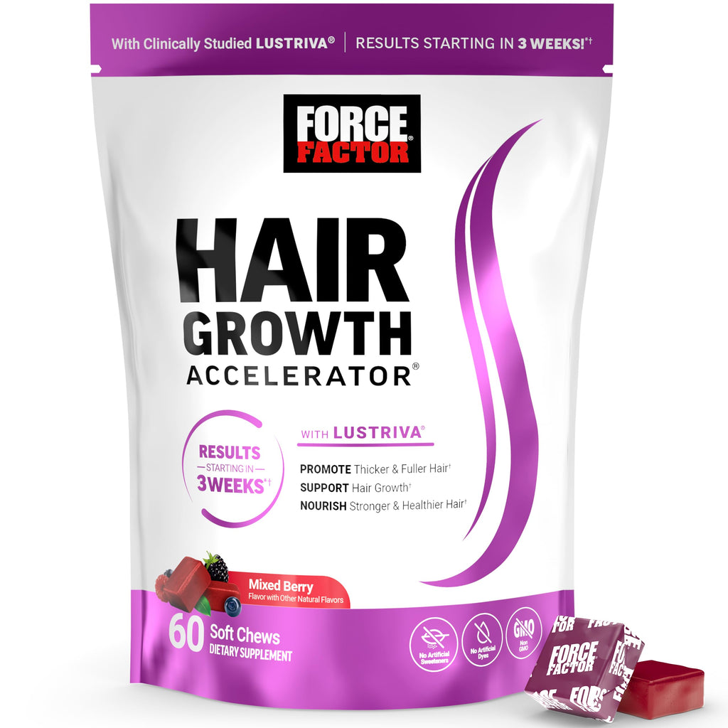 Hair Growth Soft Chews Lustriva Biotin 60 Count
