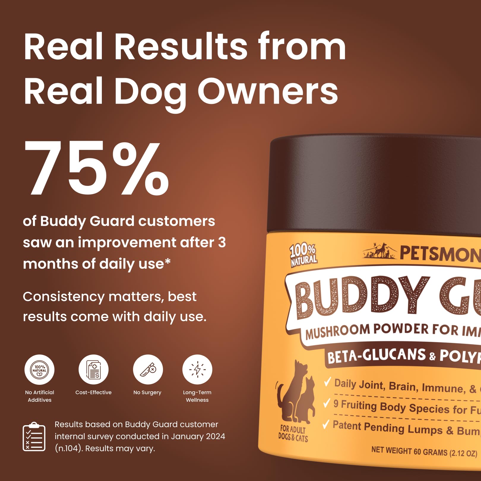 9-Mushroom Blend Powder for Dogs & Cats – Immune & Lump Support