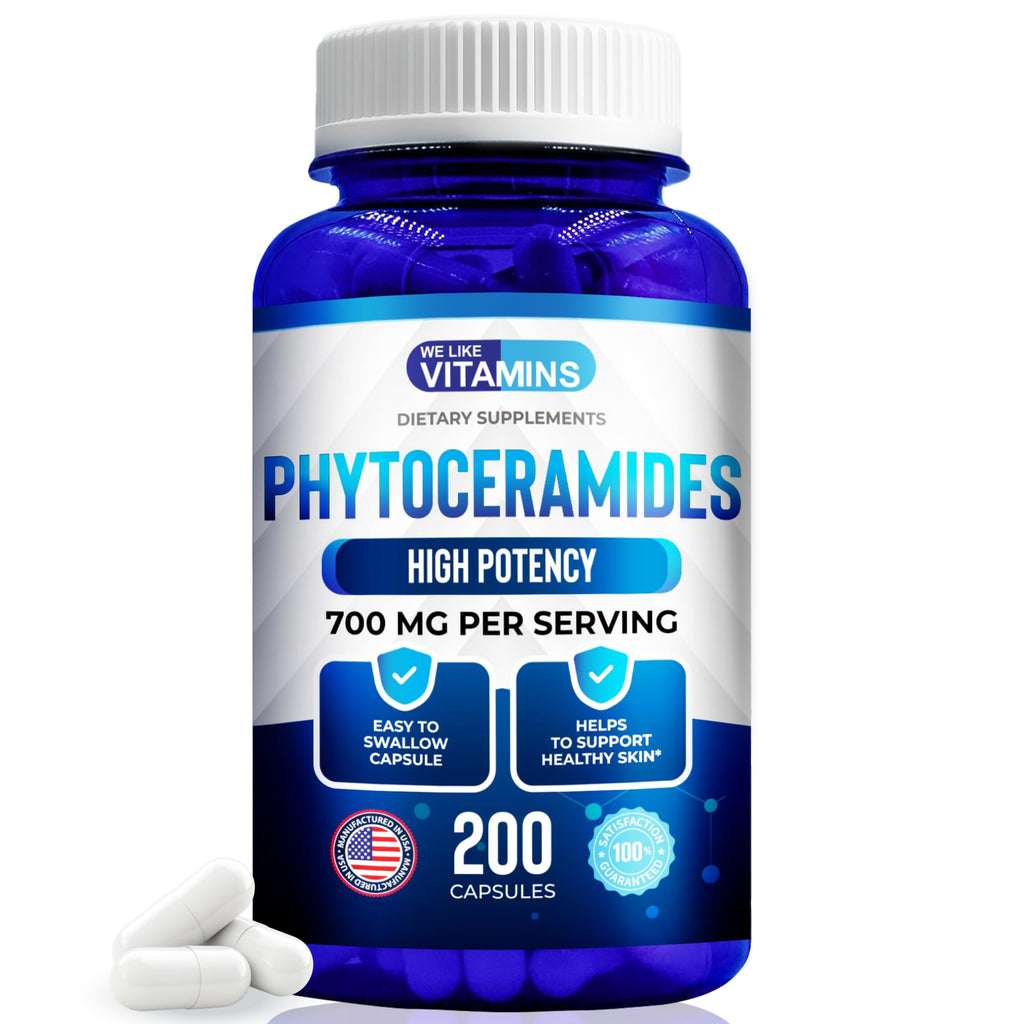 Phytoceramides 700mg Skin Hydration Repair 200 Capsules