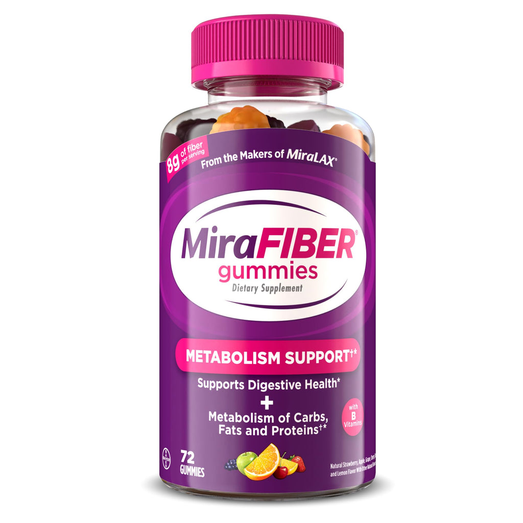 Prebiotic Fiber Gummies 8g with B Vitamins – Gut Support, 72 Count
