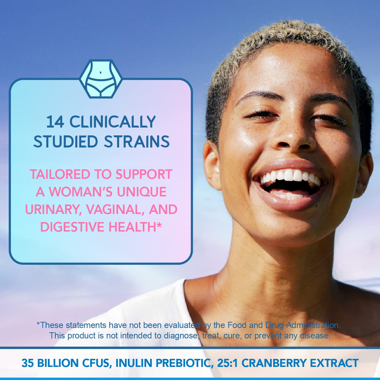 Beauty Probiotics Women 35B CFU Hair Skin Nails 30 Capsules
