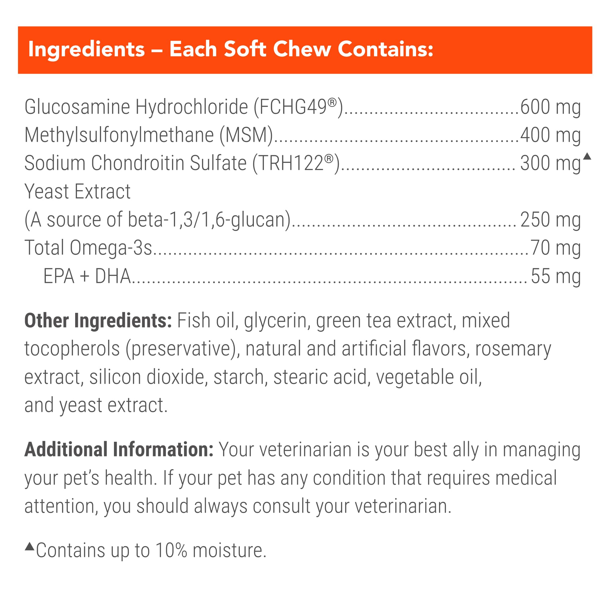 Senior Dog Joint Soft Chews – Glucosamine, MSM & Omega-3s 60ct