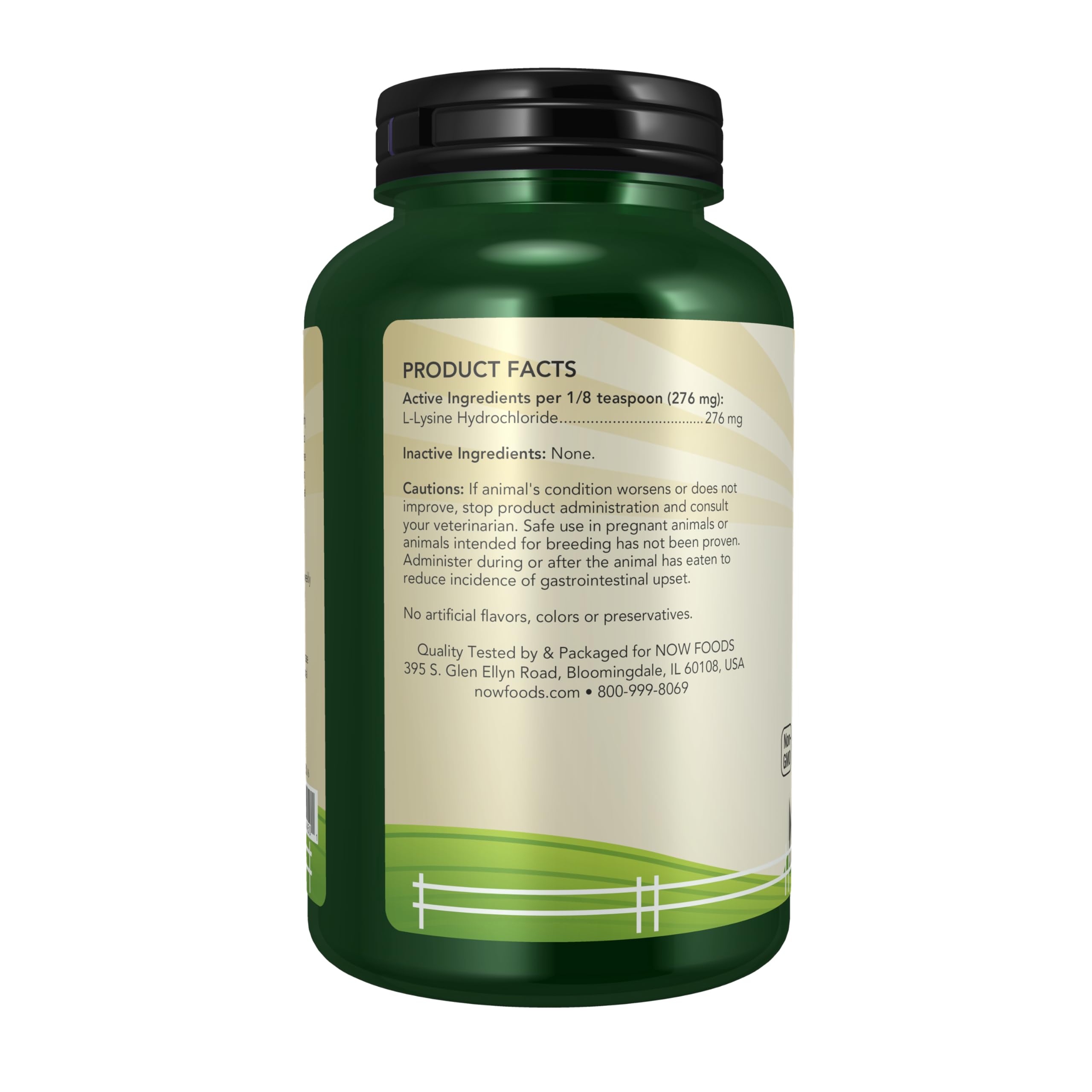L-Lysine Powder Supplement for Cats – NASC Certified 8oz