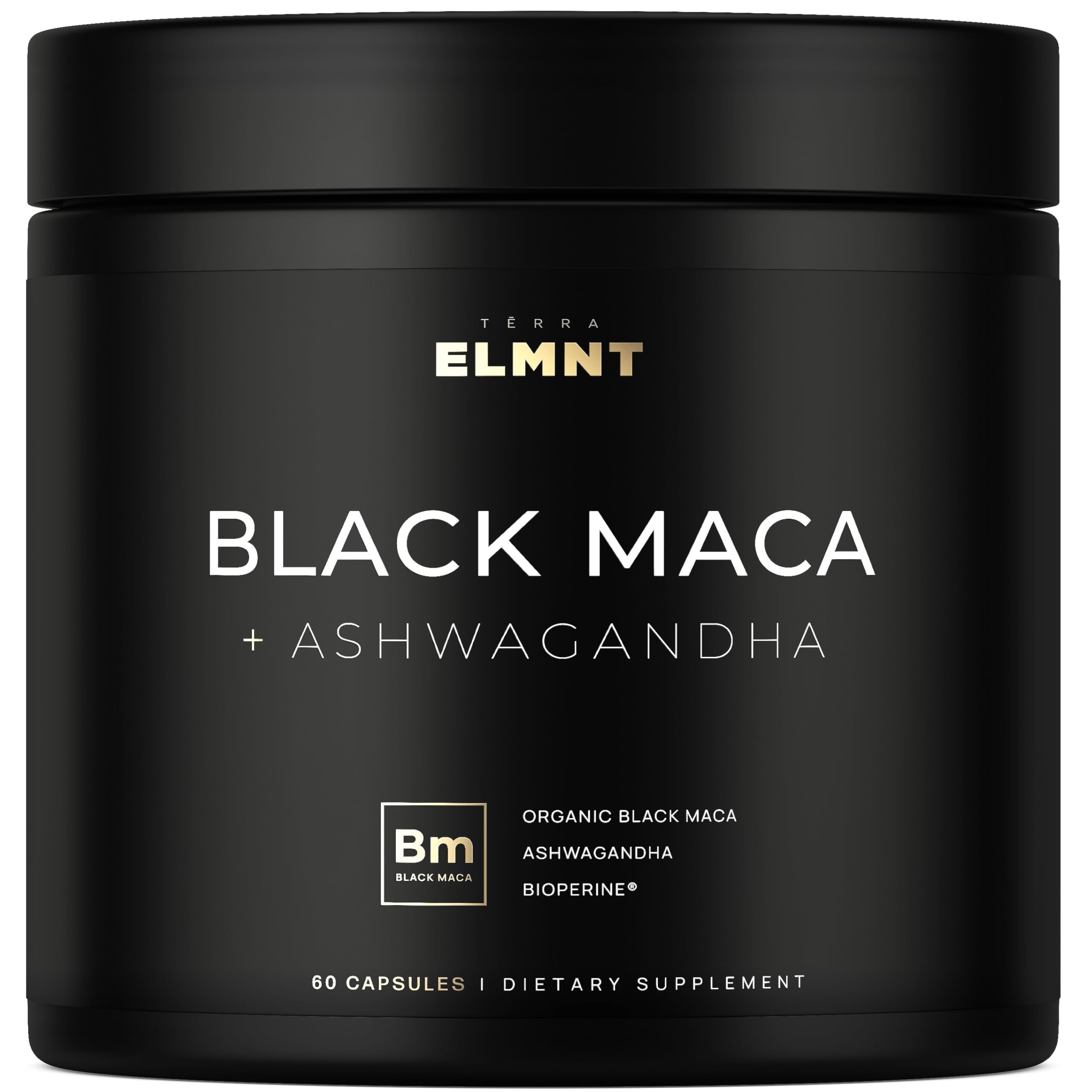 Black Maca Root & Ashwagandha Capsules for Energy, Stamina & Hormone Support