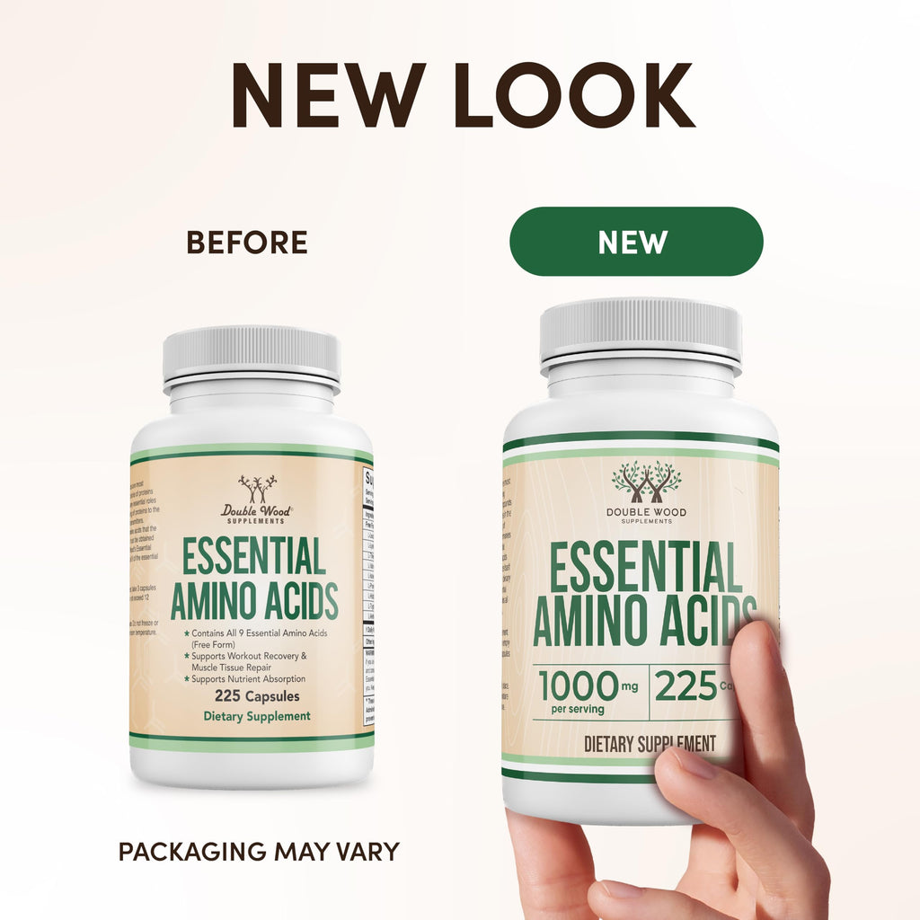 Essential Amino Acids EAA + BCAA Capsules – Muscle Support, 225 Count