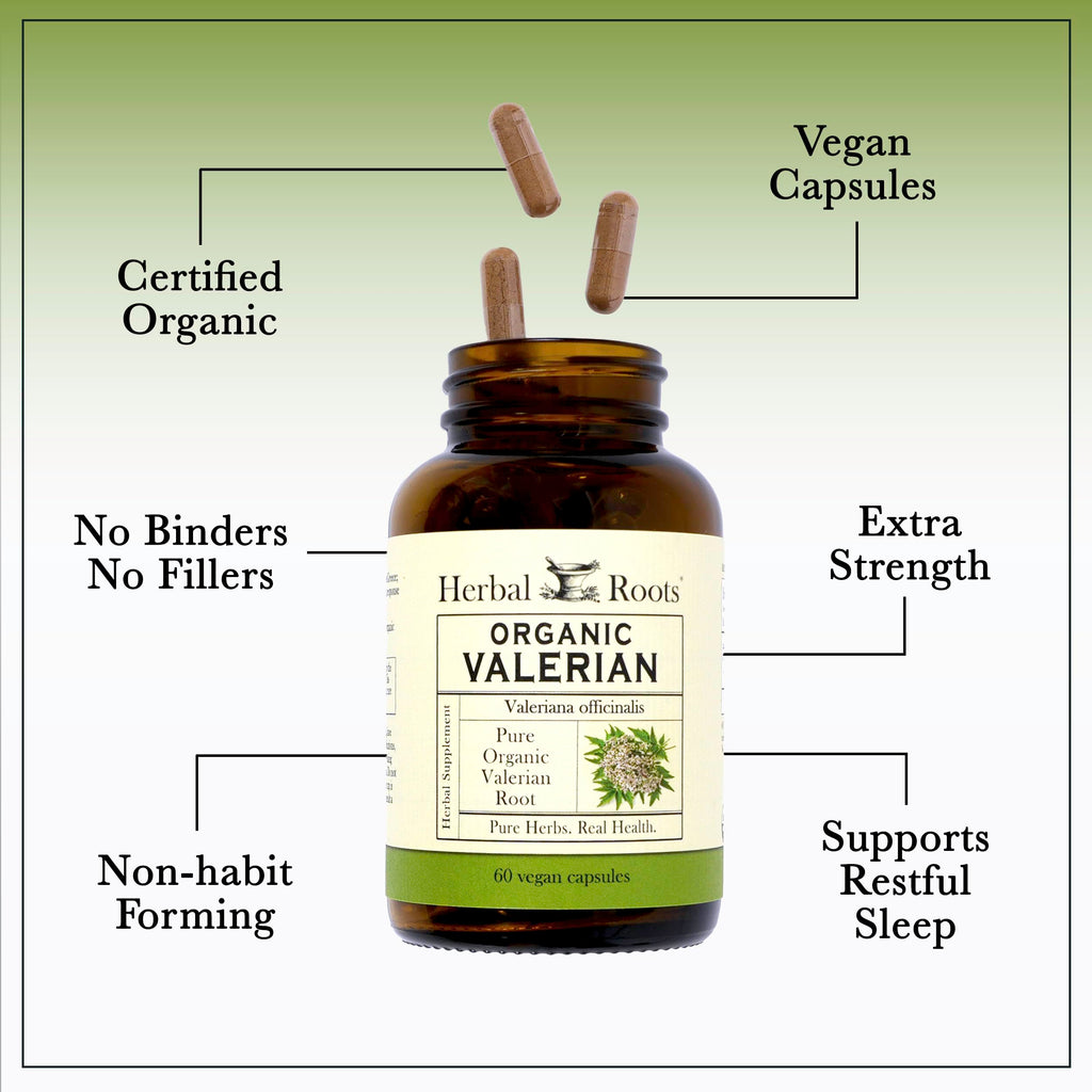 Valerian Root 900mg Capsules for Sleep Support & Stress Relief Vegan
