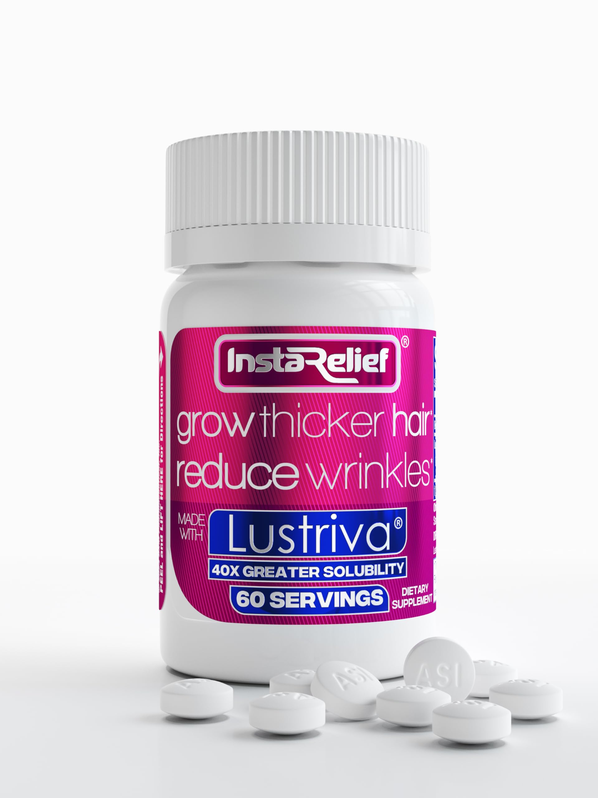 Hair Growth Supplement Lustriva Biotin Silicon 60 Tablets