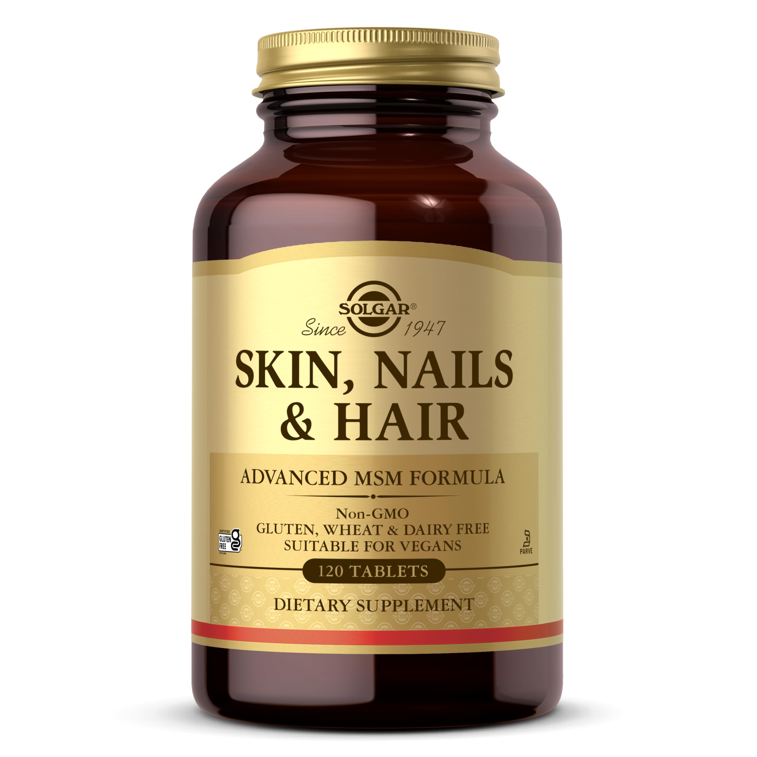 Hair Skin Nails Vitamins MSM Collagen Support 120 Tablets