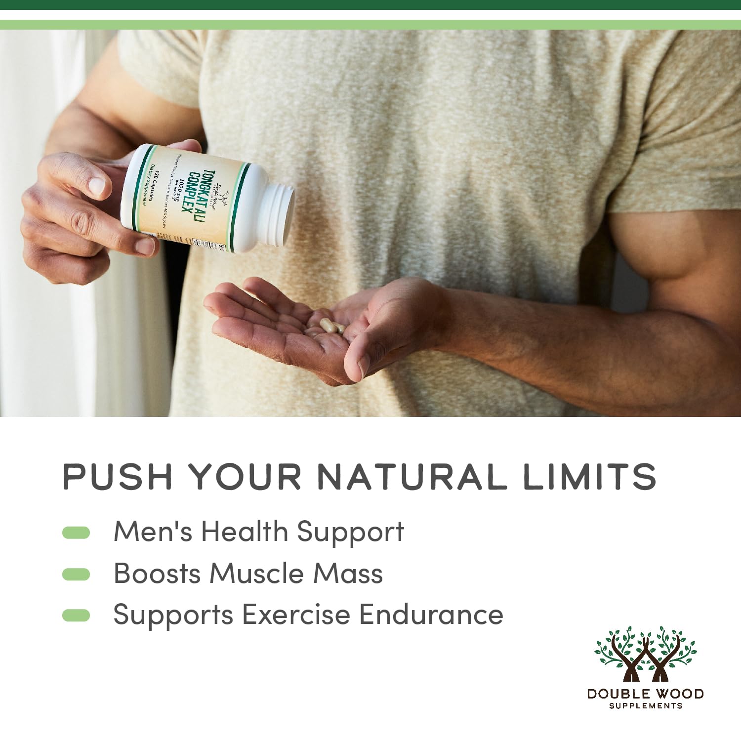 Tongkat Ali Extract Capsules for Testosterone, Energy & Performance Support 120 Ct