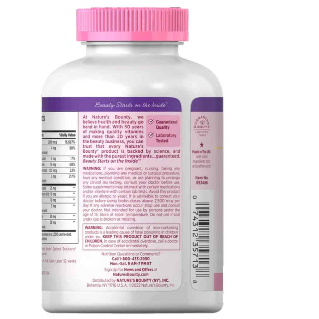 Hair Skin Nails Vitamins Biotin 5000mcg 250 Tablets