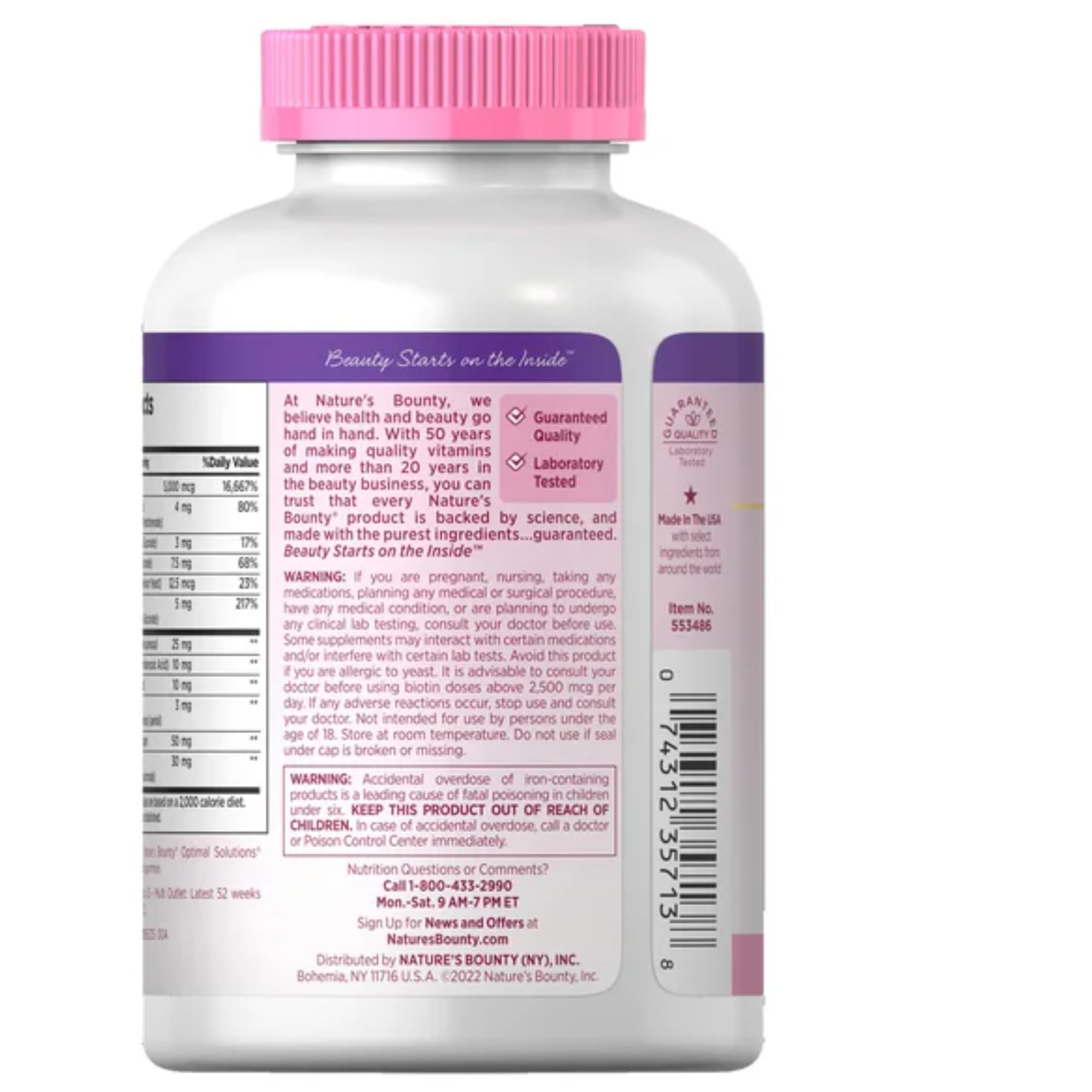 Hair Skin Nails Vitamins Biotin 5000mcg 250 Tablets