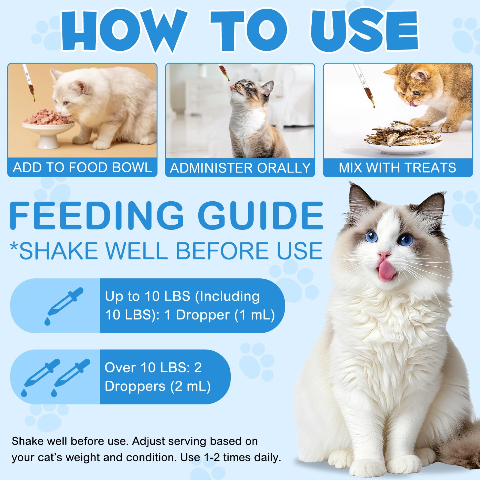 L-Lysine Liquid Drops for Cats – Immune & Respiratory Support 2oz