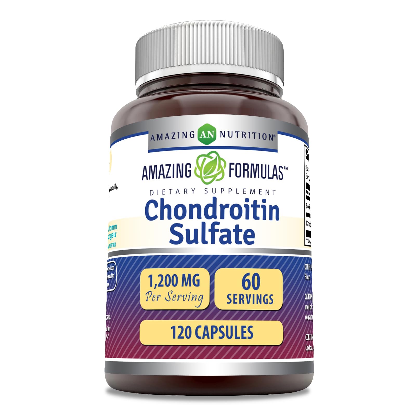 Chondroitin Sulfate 1200mg Capsules for Joint Support & Mobility 120 Ct