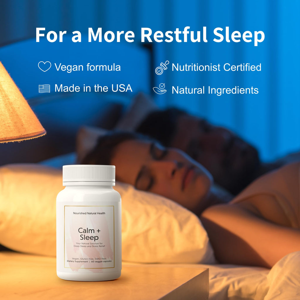 Calm & Sleep Support Capsules for Stress Relief with Ashwagandha & Magnesium