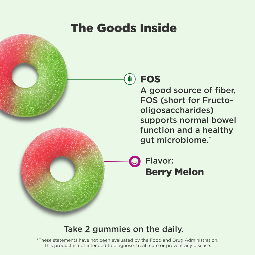 Prebiotic Fiber Gummies 5g FOS – Digestive Support, 50 Count