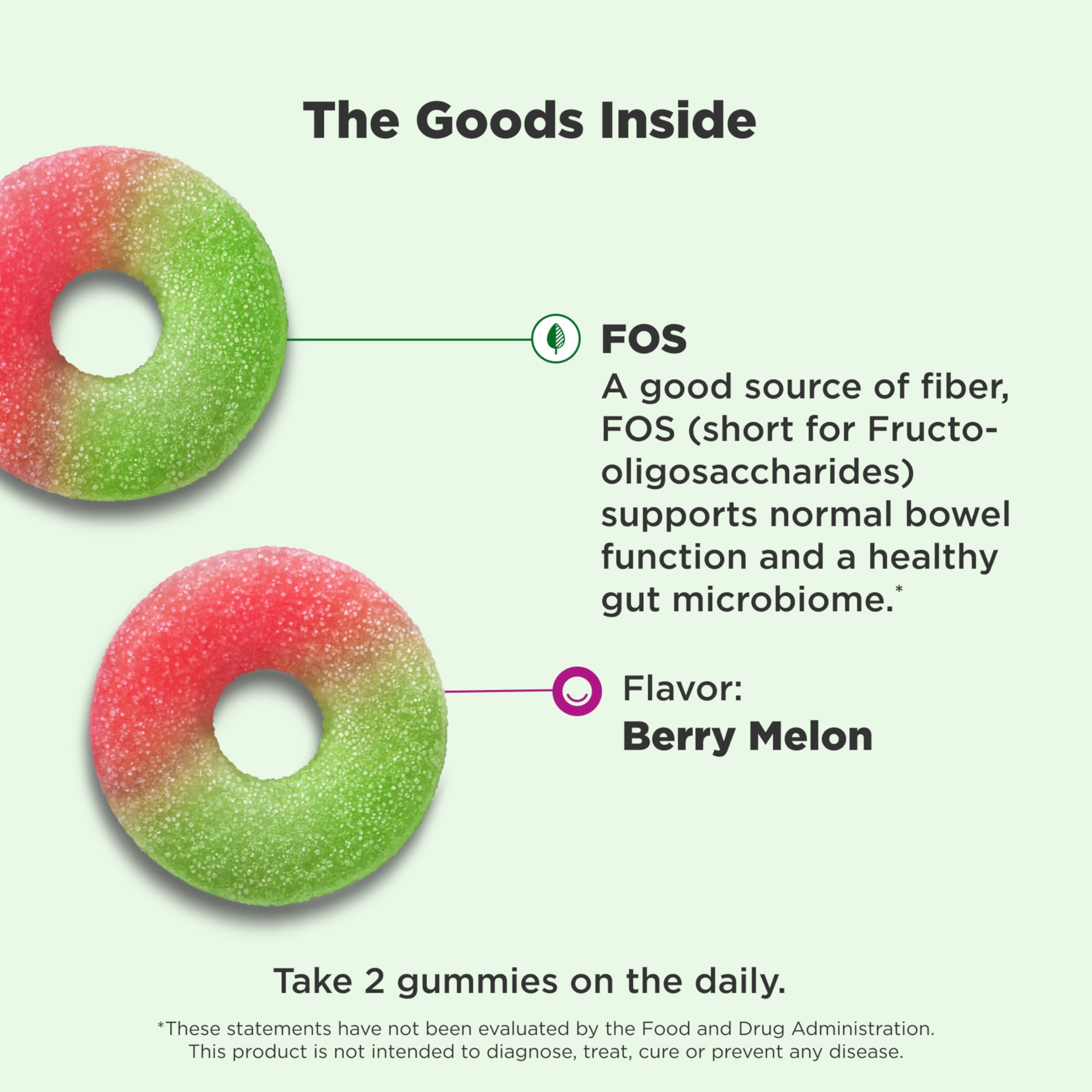 Prebiotic Fiber Gummies 5g FOS – Digestive Support, 50 Count