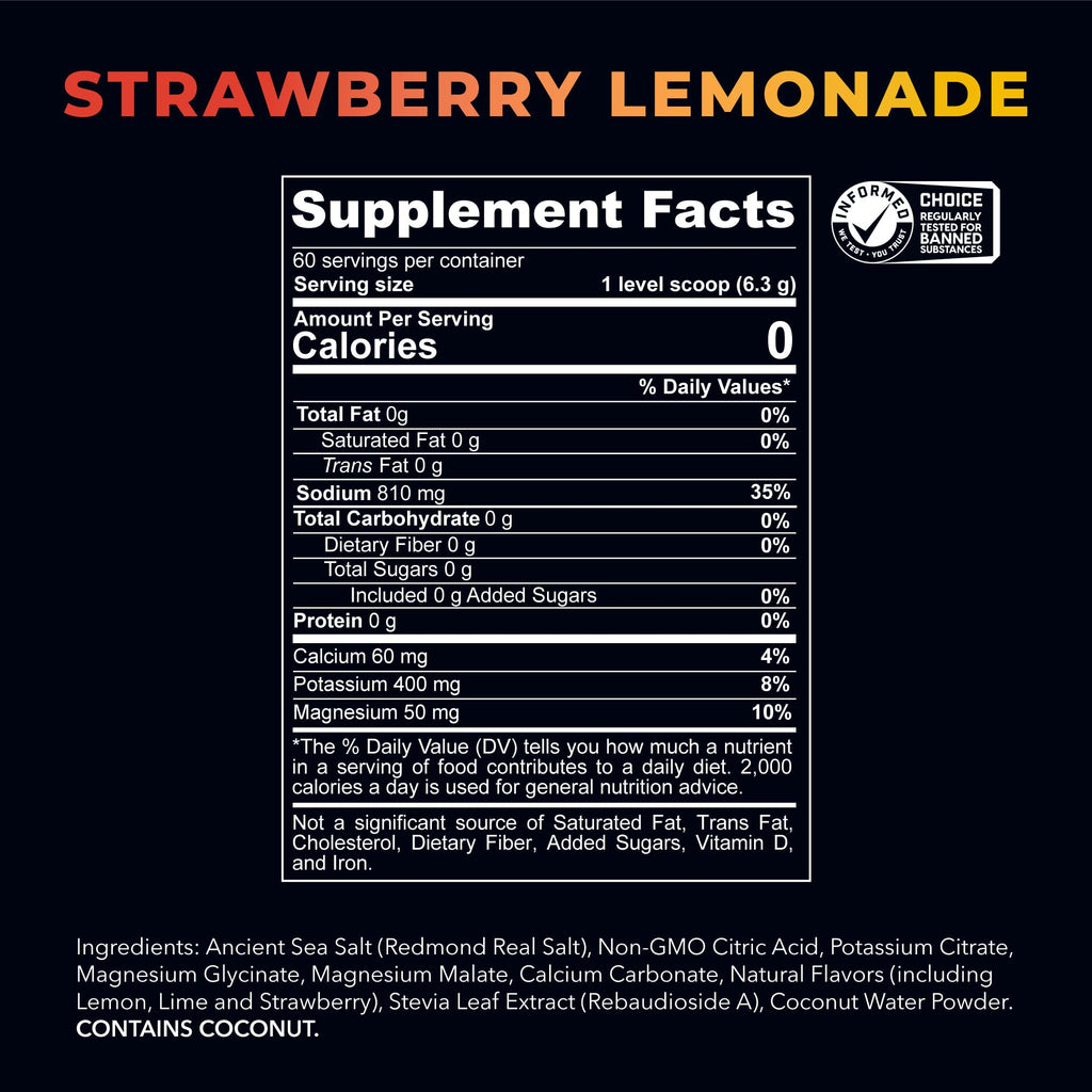 Electrolyte Powder Drink Mix – Strawberry Lemonade Hydration