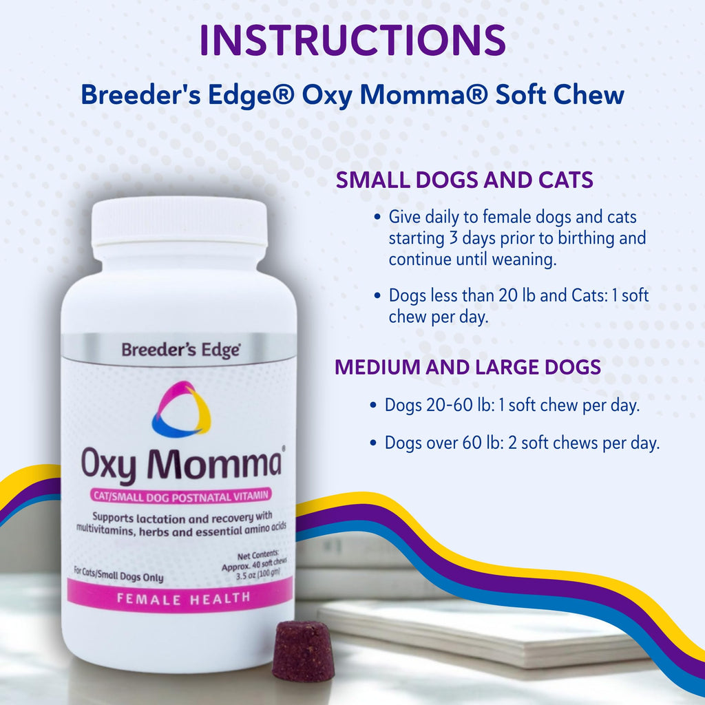 Postnatal Vitamin Soft Chews for Lactating Dogs & Cats – 40ct