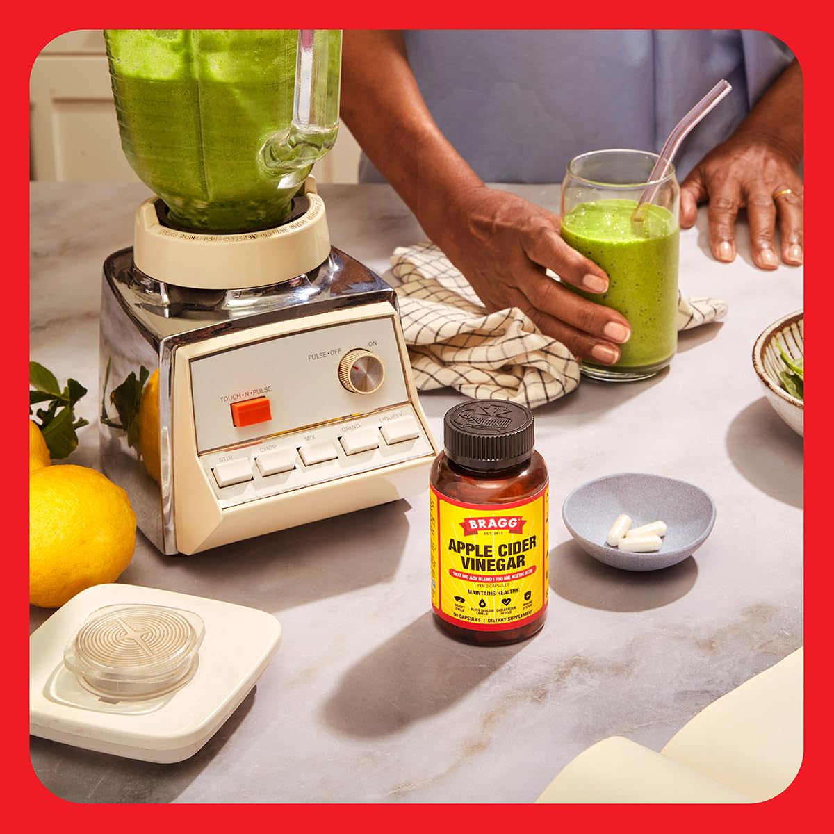Apple Cider Vinegar Capsules with Vitamin D & Zinc for Immune Support