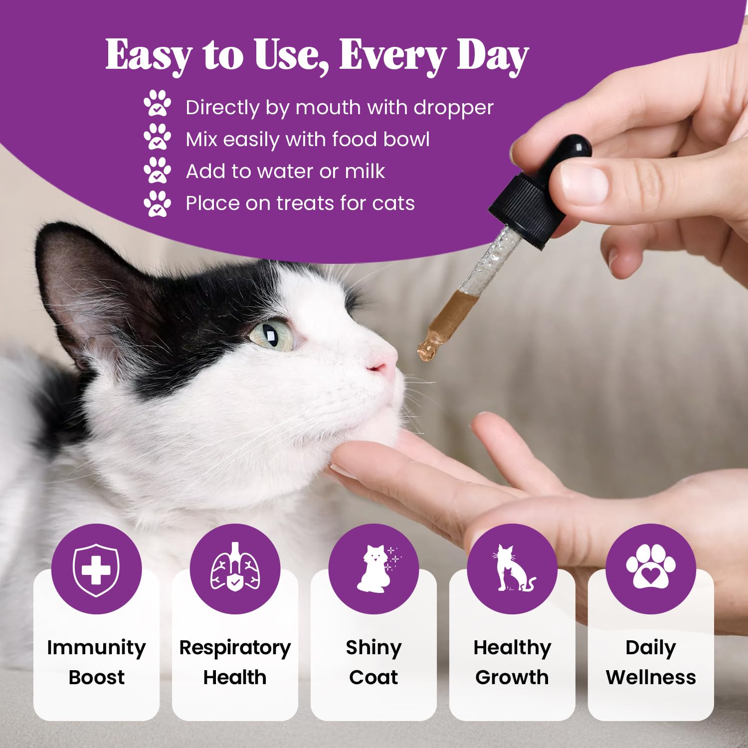 L-Lysine Liquid Drops for Cats & Kittens – Immune & Respiratory 250mg