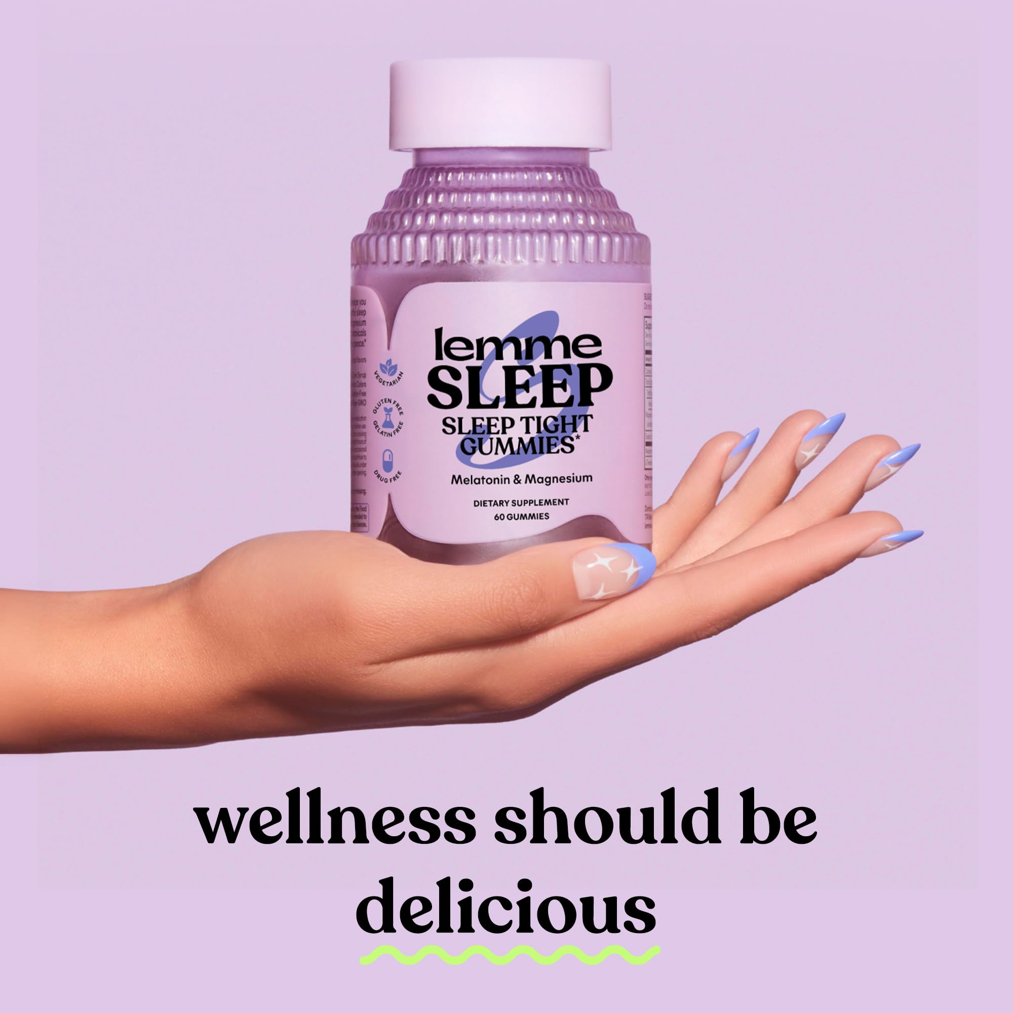 Melatonin Sleep Gummies 5mg with Magnesium & L-Theanine – 60 Count