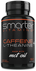 Caffeine 200mg with L-Theanine Capsules for Energy, Focus & Alertness 50 Ct