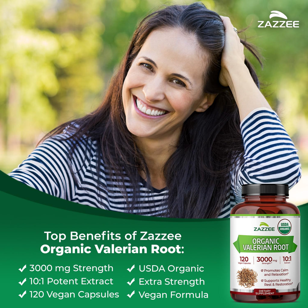 Valerian Root 3000mg Extract Capsules for Sleep & Relaxation Support