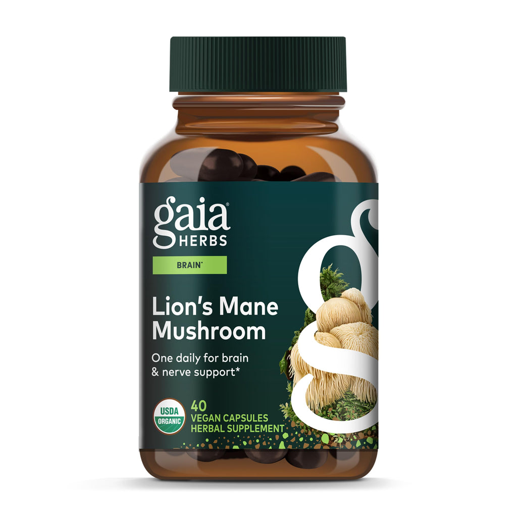 Lion’s Mane Mushroom Capsules for Brain, Memory & Nerve Support Vegan