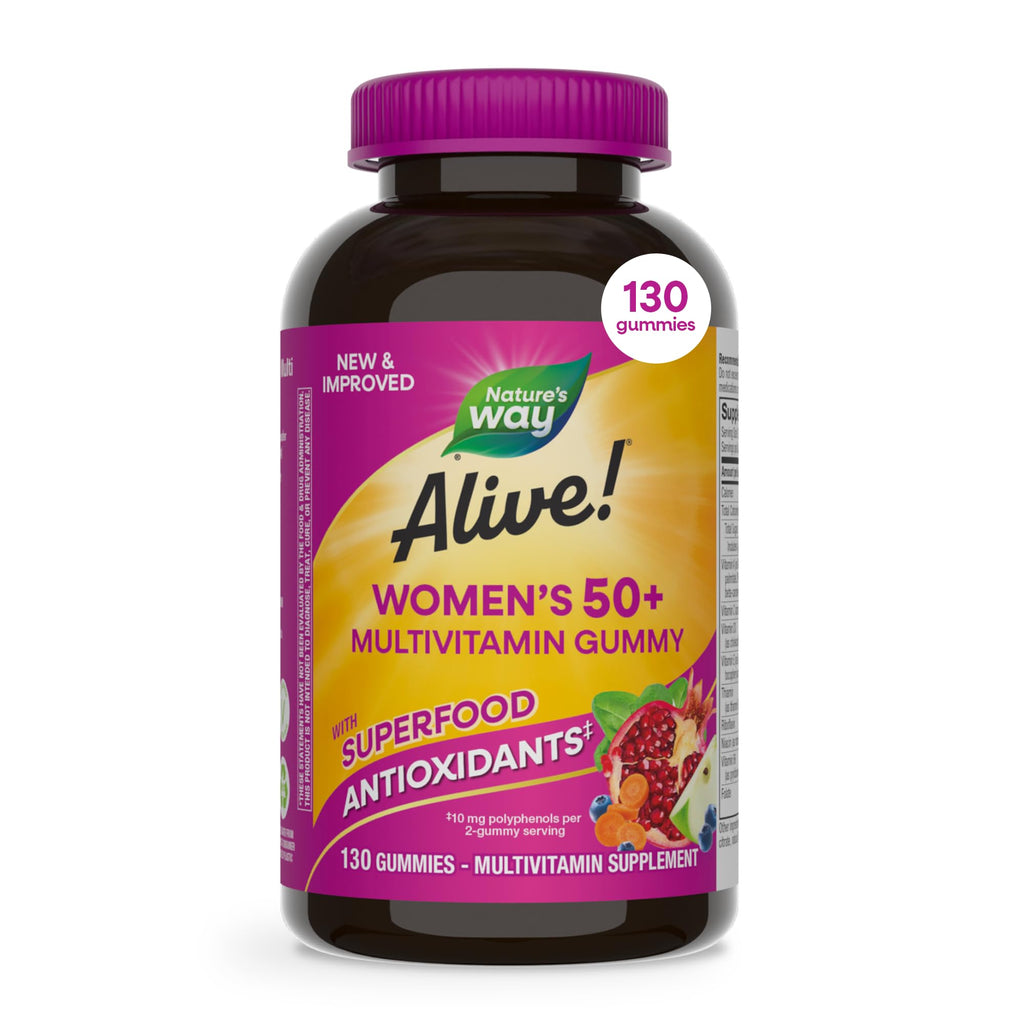 Women’s 50+ Multivitamin Gummies B Vitamins D3 130 Count