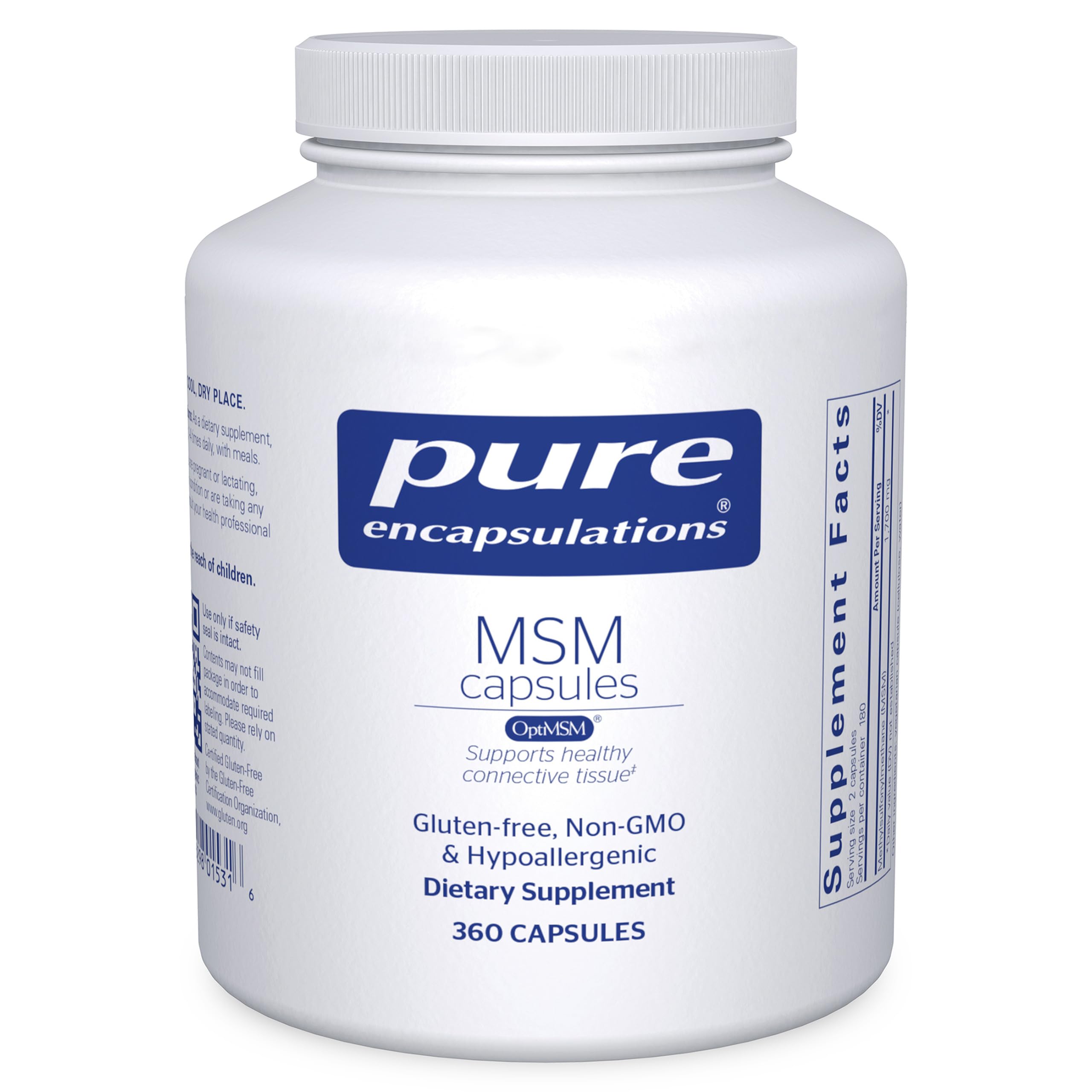MSM Capsules for Joint, Immune & Connective Tissue Support 360 Ct
