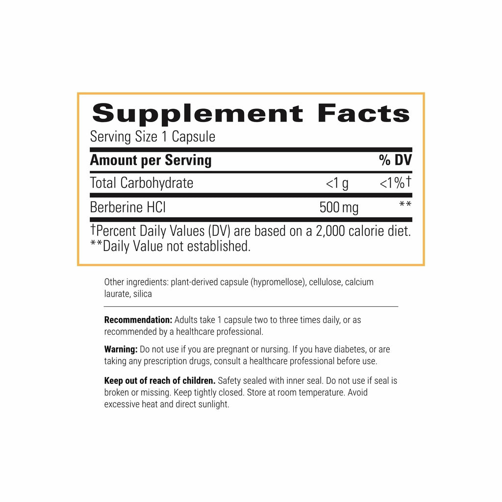 Berberine Supplement – Metabolic & Energy Support, 60 Capsules