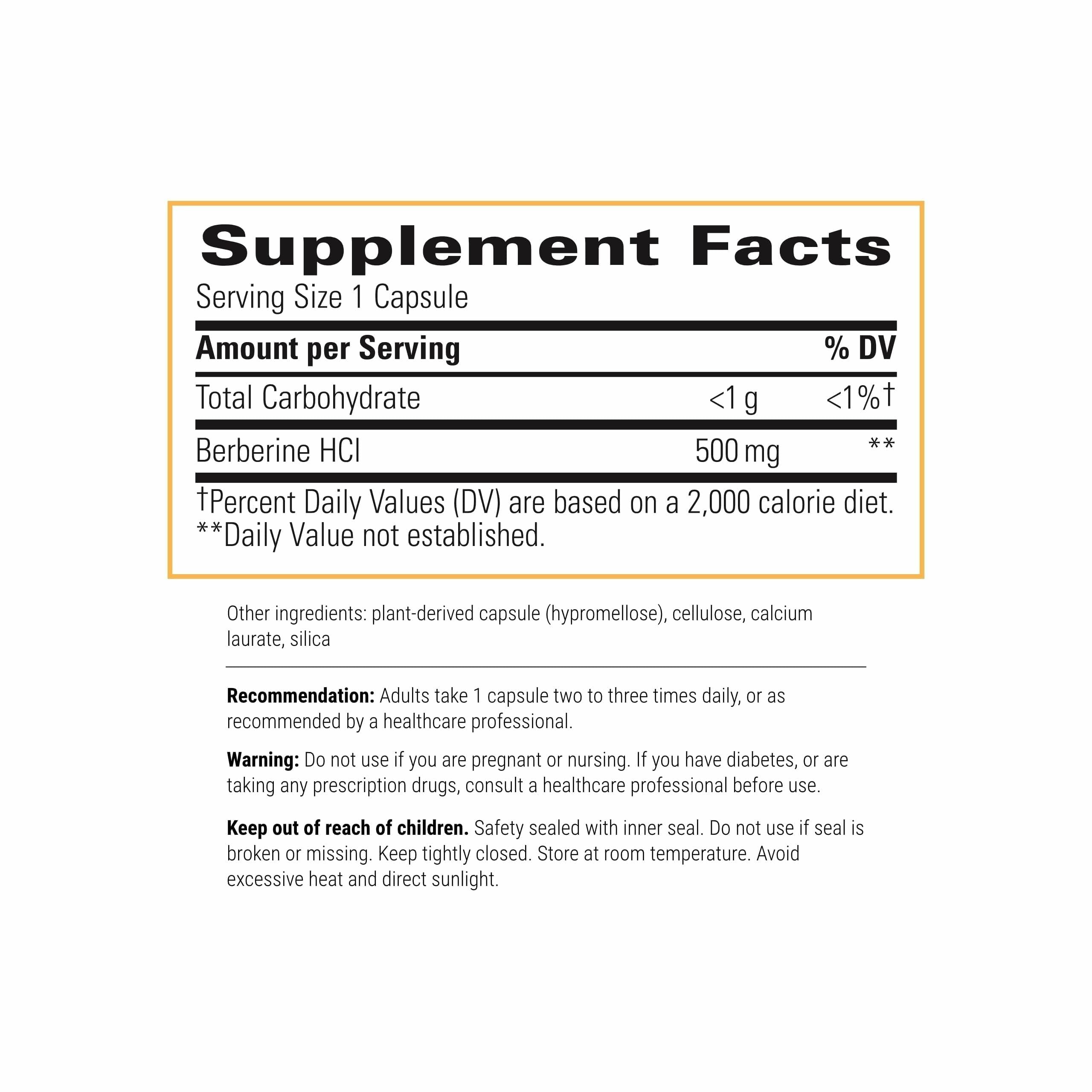 Berberine Supplement – Metabolic & Energy Support, 60 Capsules