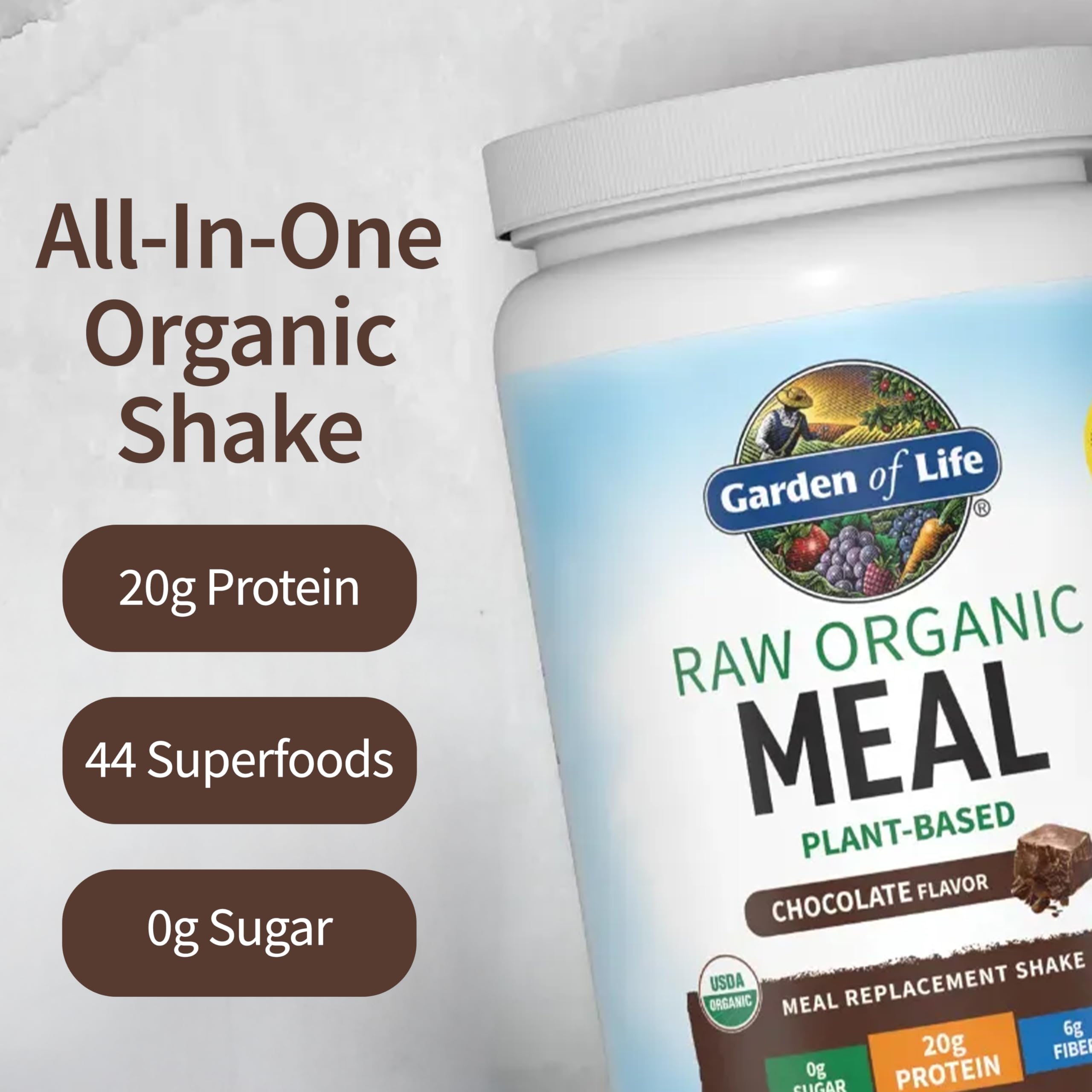Plant-Based Organic Chocolate Meal Replacement Powder