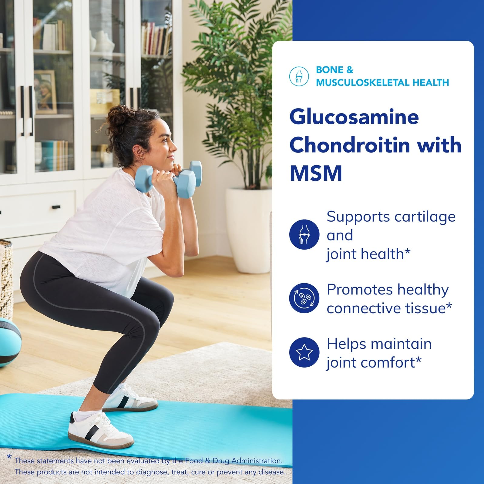 Glucosamine Chondroitin MSM Capsules for Joint Health & Cartilage Support 120 Ct
