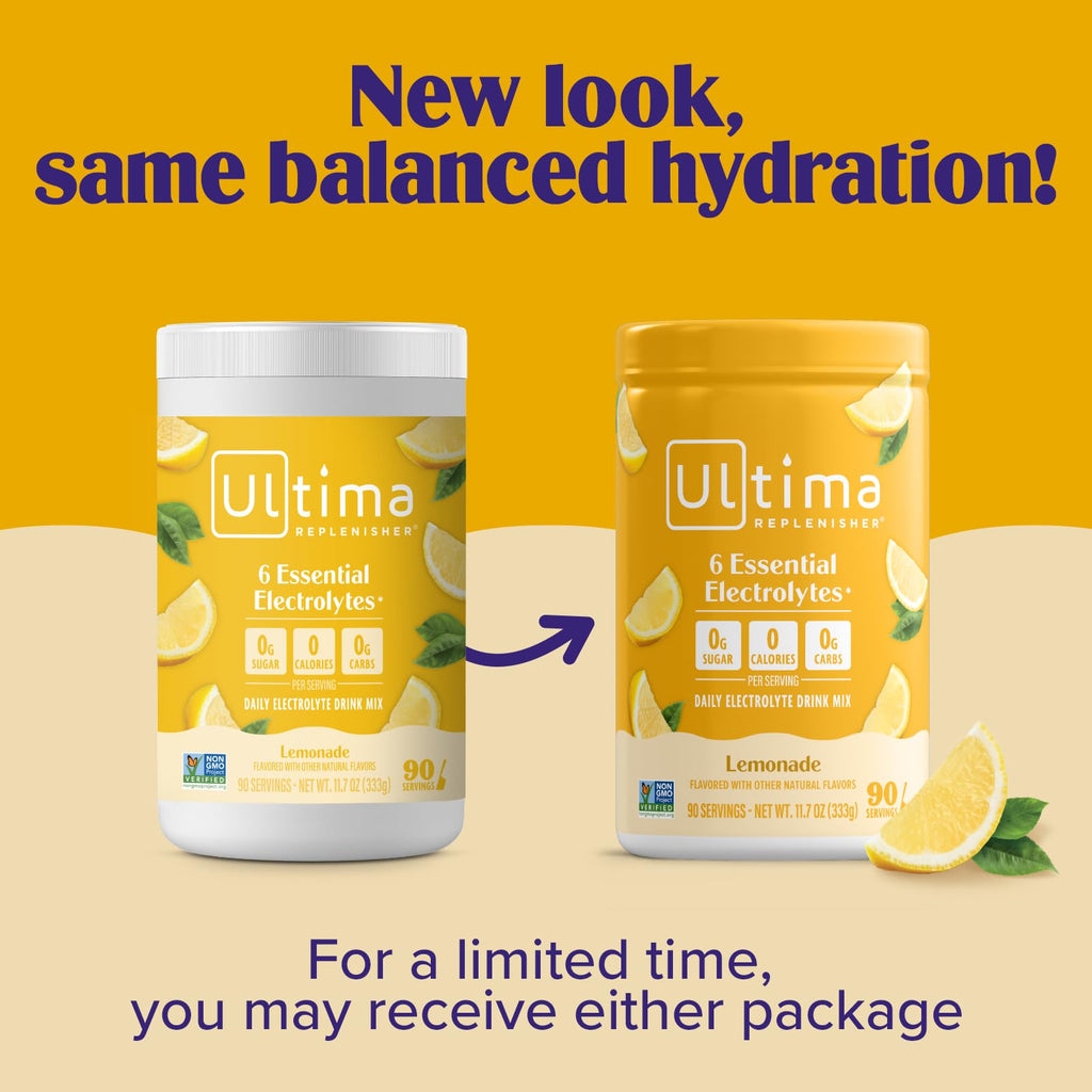 Electrolyte Powder Drink Mix – Sugar-Free Lemonade, 90 Servings
