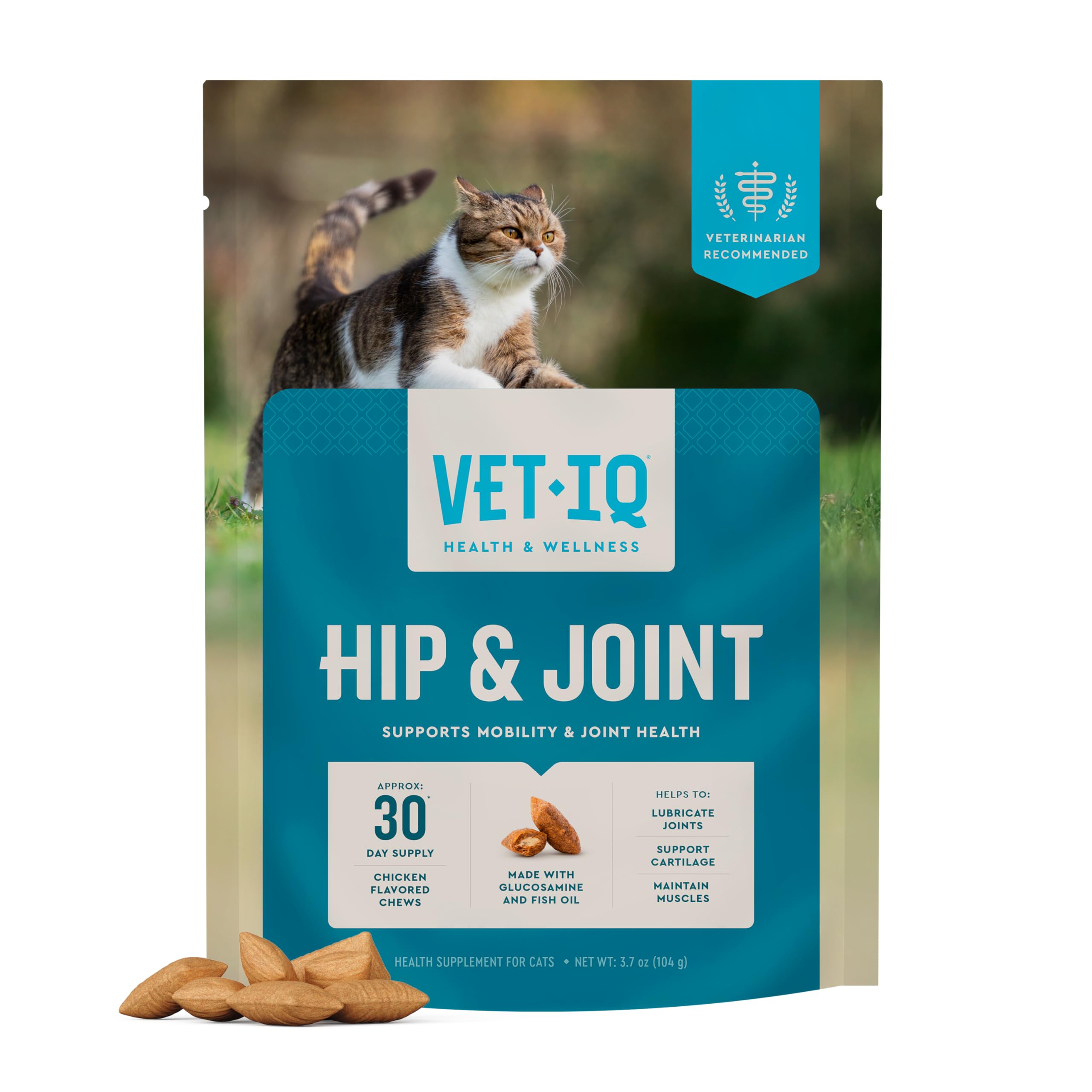 Hip & Joint Supplement for Cats – Glucosamine & Green Lipped Mussel 3.7oz